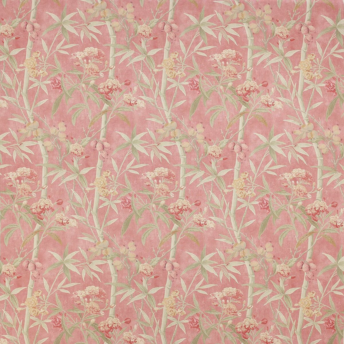 Oleander Fabric - Red by red botanical linen fabric from Colefax & Fowler