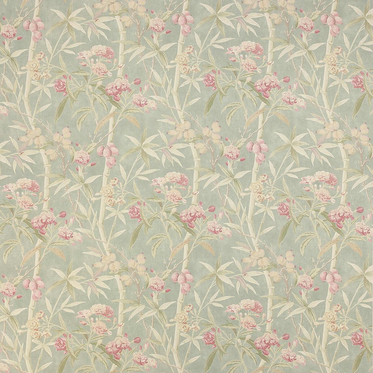 Oleander Fabric - Old Blue by blue botanical linen fabric from Colefax & Fowler