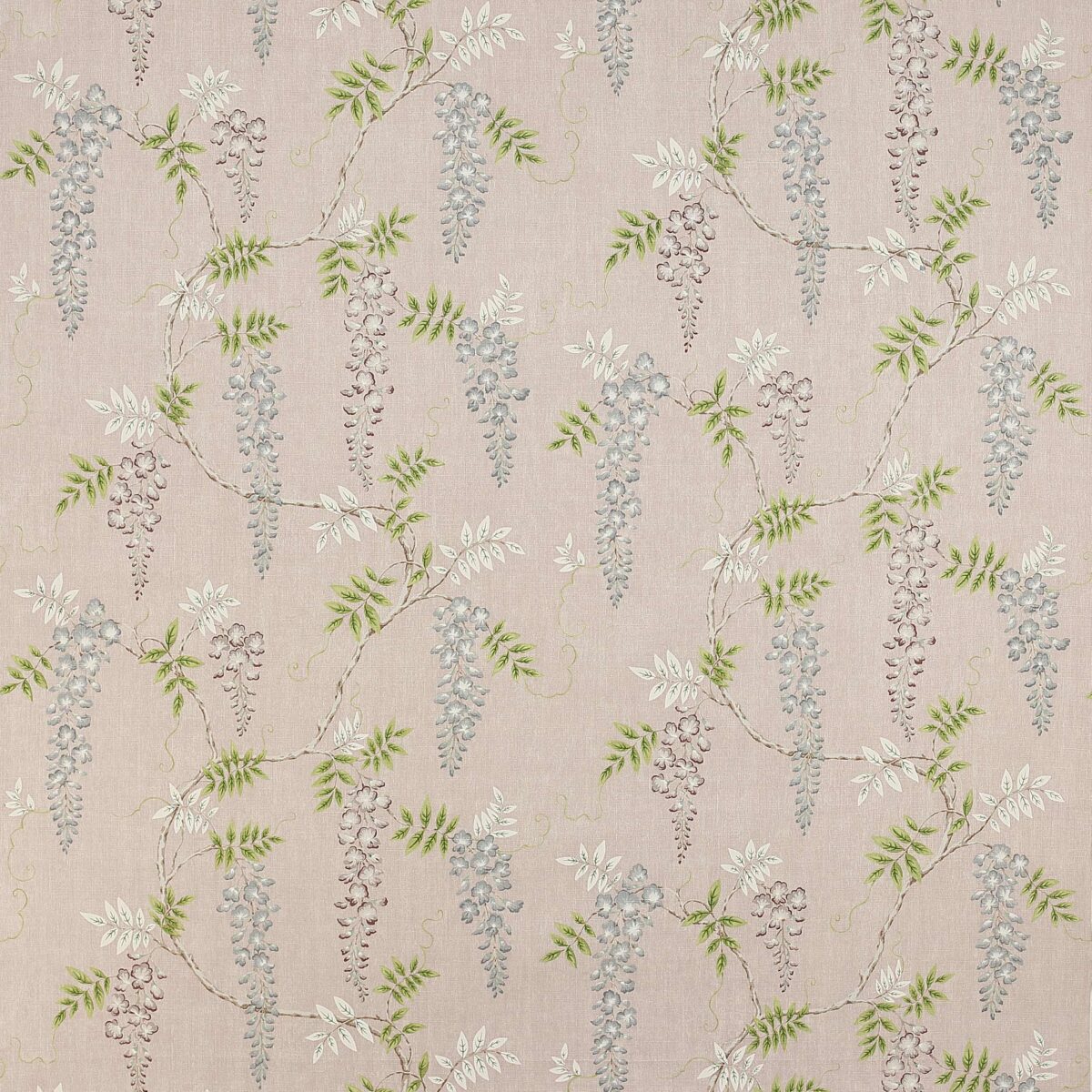 Grayshott Fabric - Old Pink by pink botanical linen fabric from Colefax & Fowler