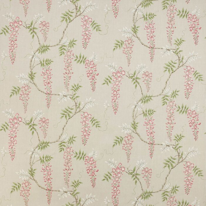Grayshott Fabric - Pink / Green swatch