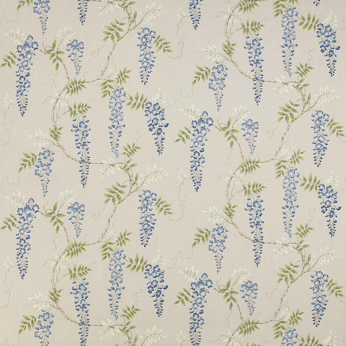 Grayshott Fabric - Blue / Green by blue botanical linen fabric from Colefax & Fowler