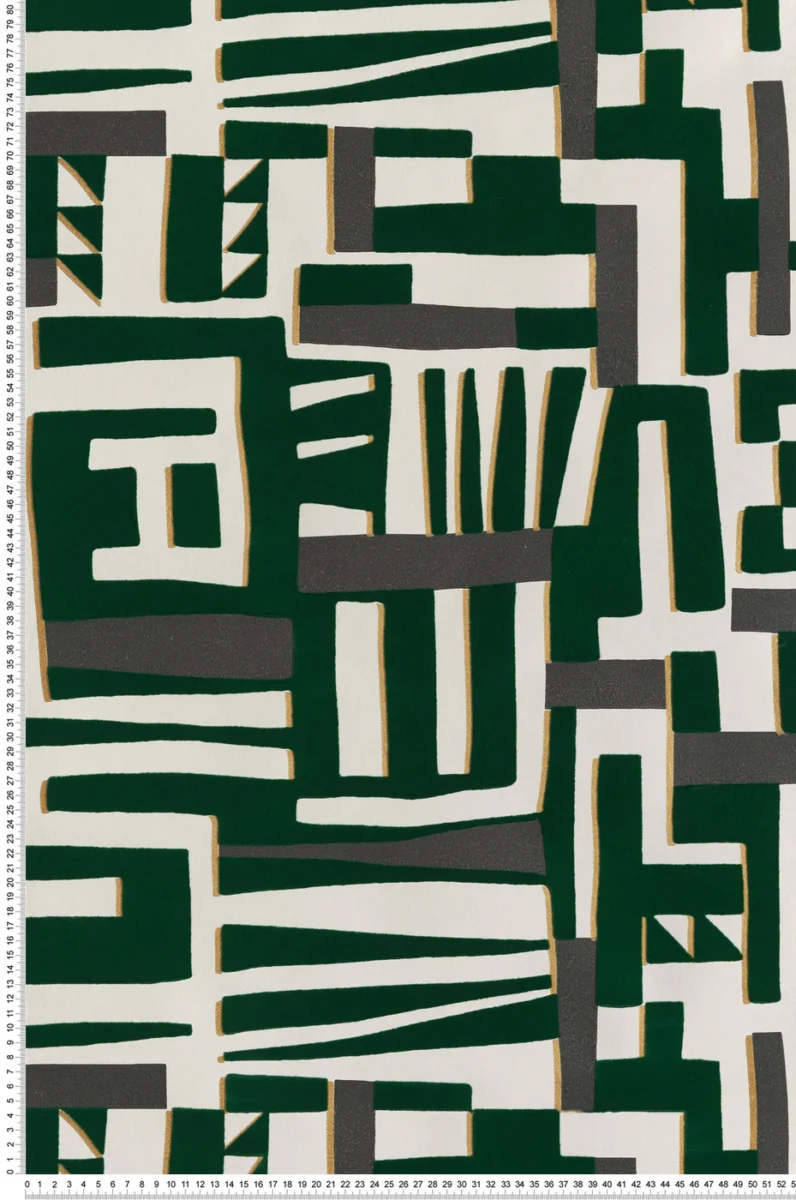 Zawaya Wallpaper - Emerald / Gold by Zawaya Wallpaper - Emerald / Gold from