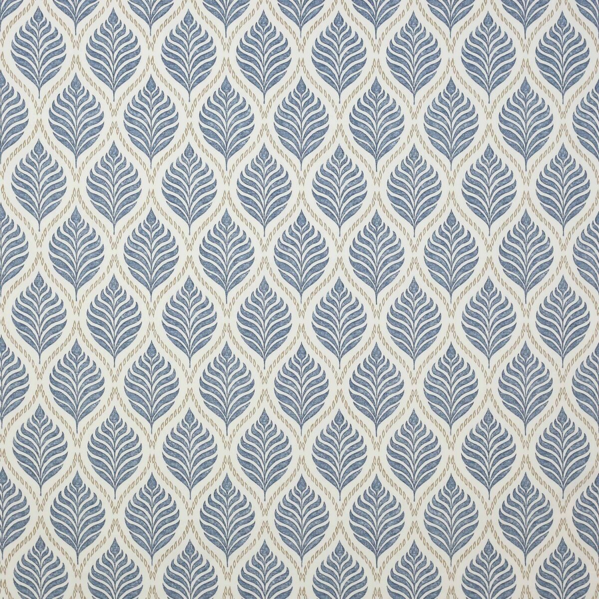 Ellwood Fabric - Navy by blue botanical cotton fabric from Jane Churchill