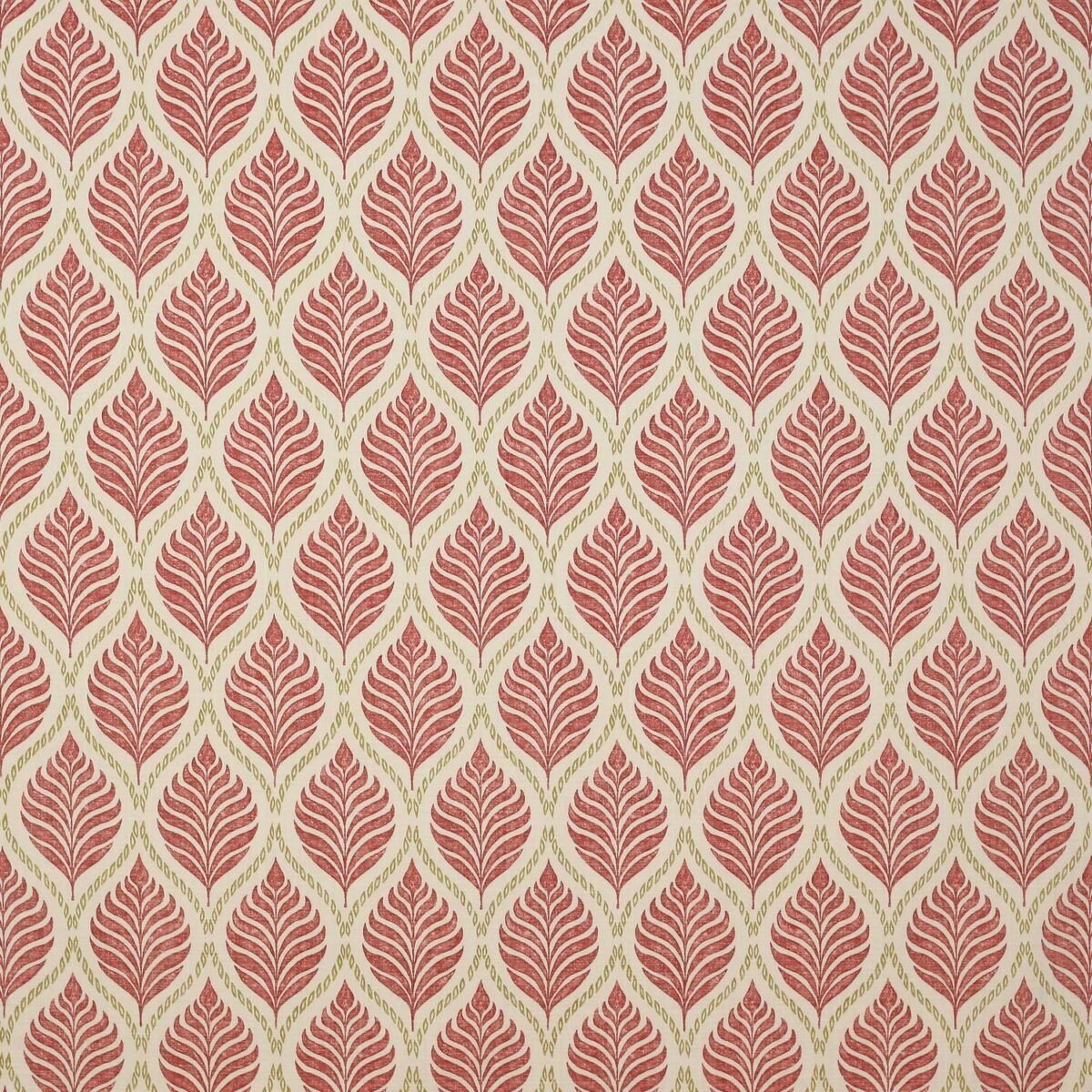 Ellwood Fabric - Red by red botanical cotton fabric from Jane Churchill