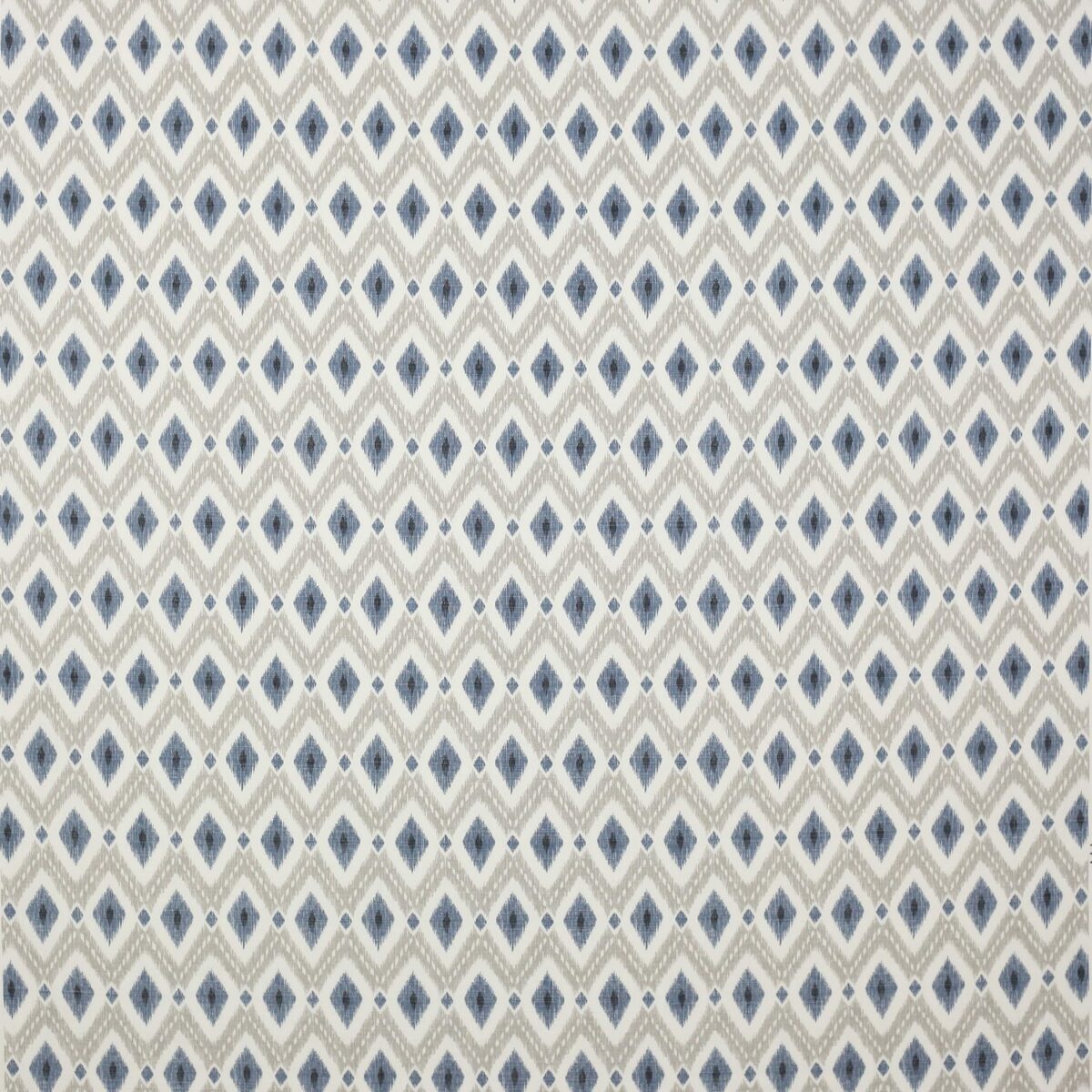 Calla Fabric - Blue by blue geometric cotton fabric from Jane Churchill