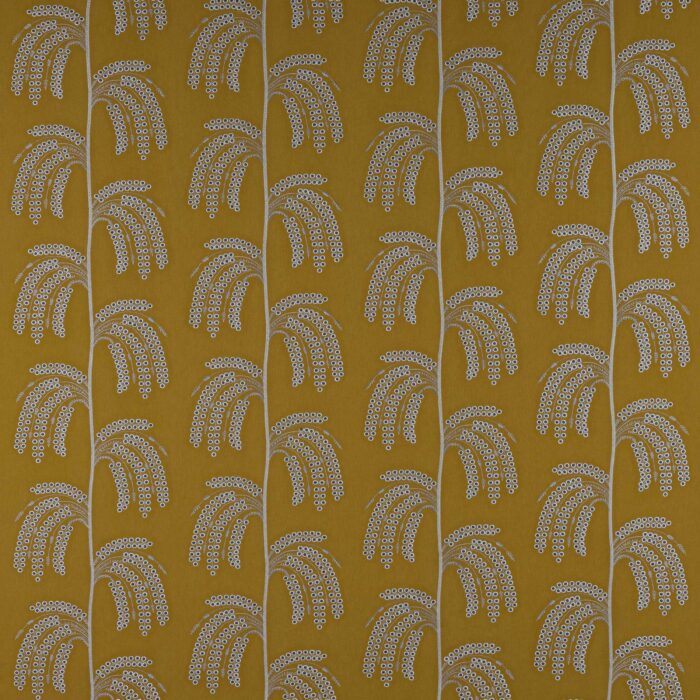 Helio Fabric - Ochre / Charcoal swatch