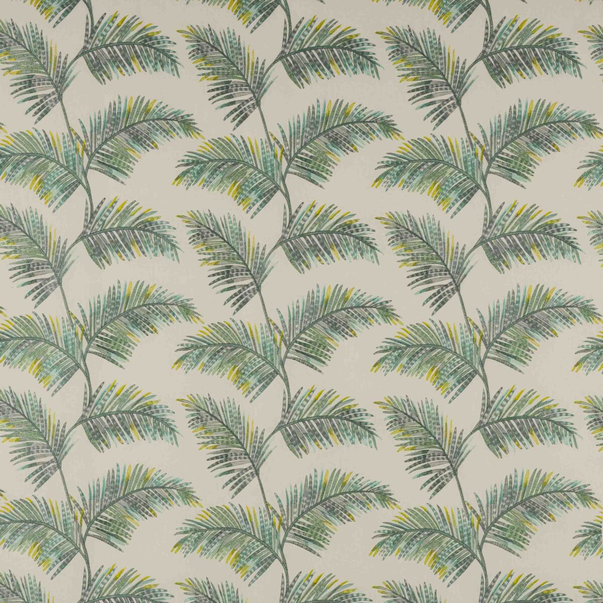 green botanical embroideried fabric from Jane Churchill
