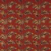 orange botanical embroideried fabric from Jane Churchill