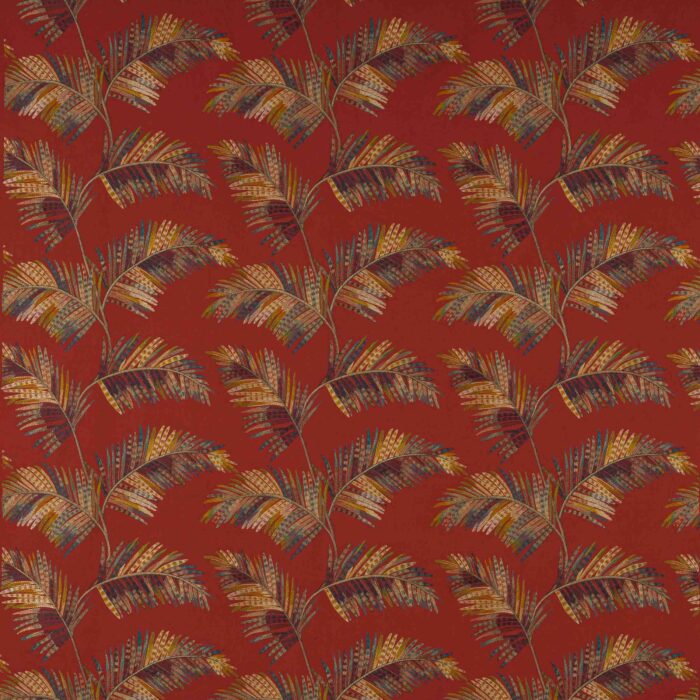 Mazari Palm Fabric - Paprika swatch