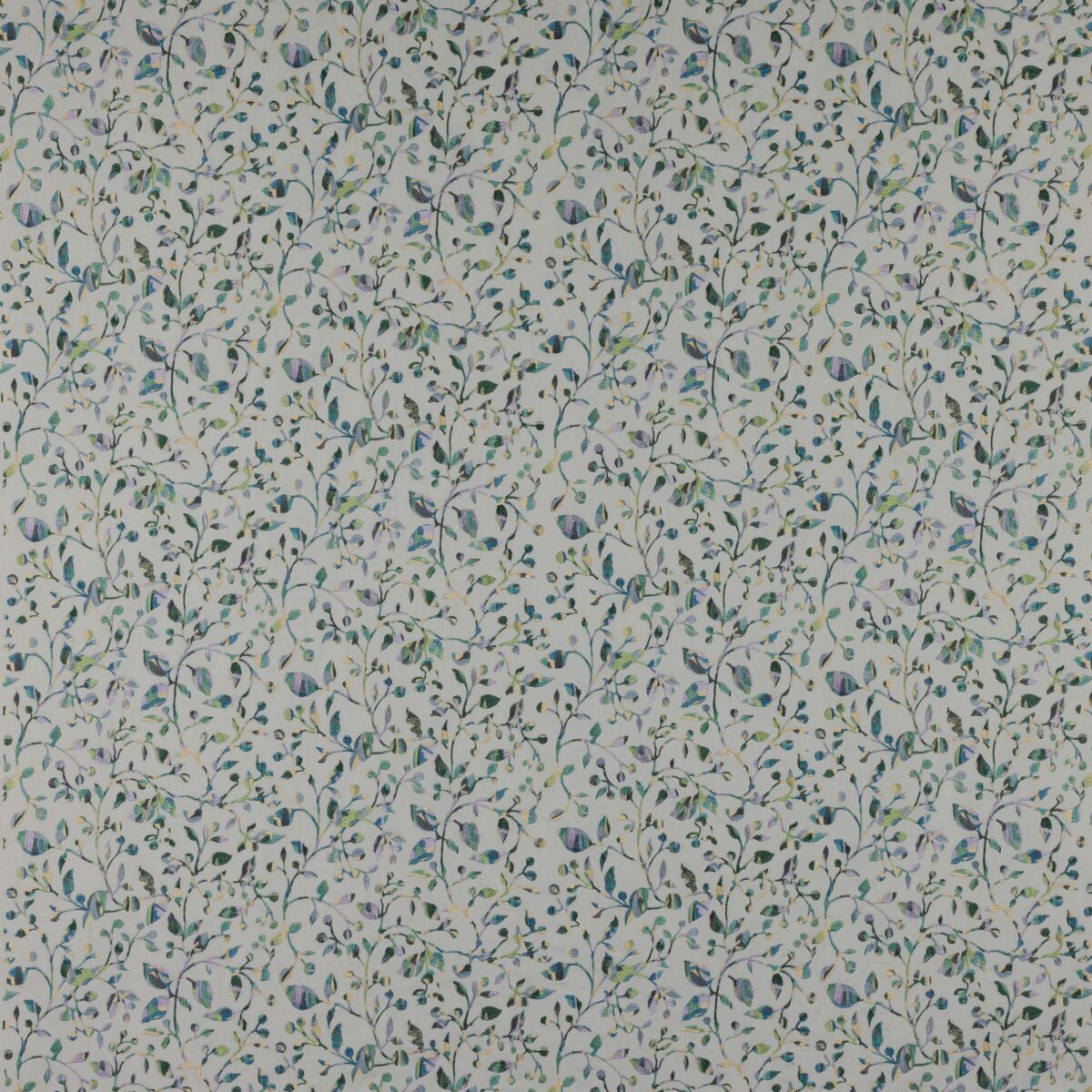 Tadorna Fabric - Soft Green / Blue by green botanical embroideried fabric from Jane Churchill