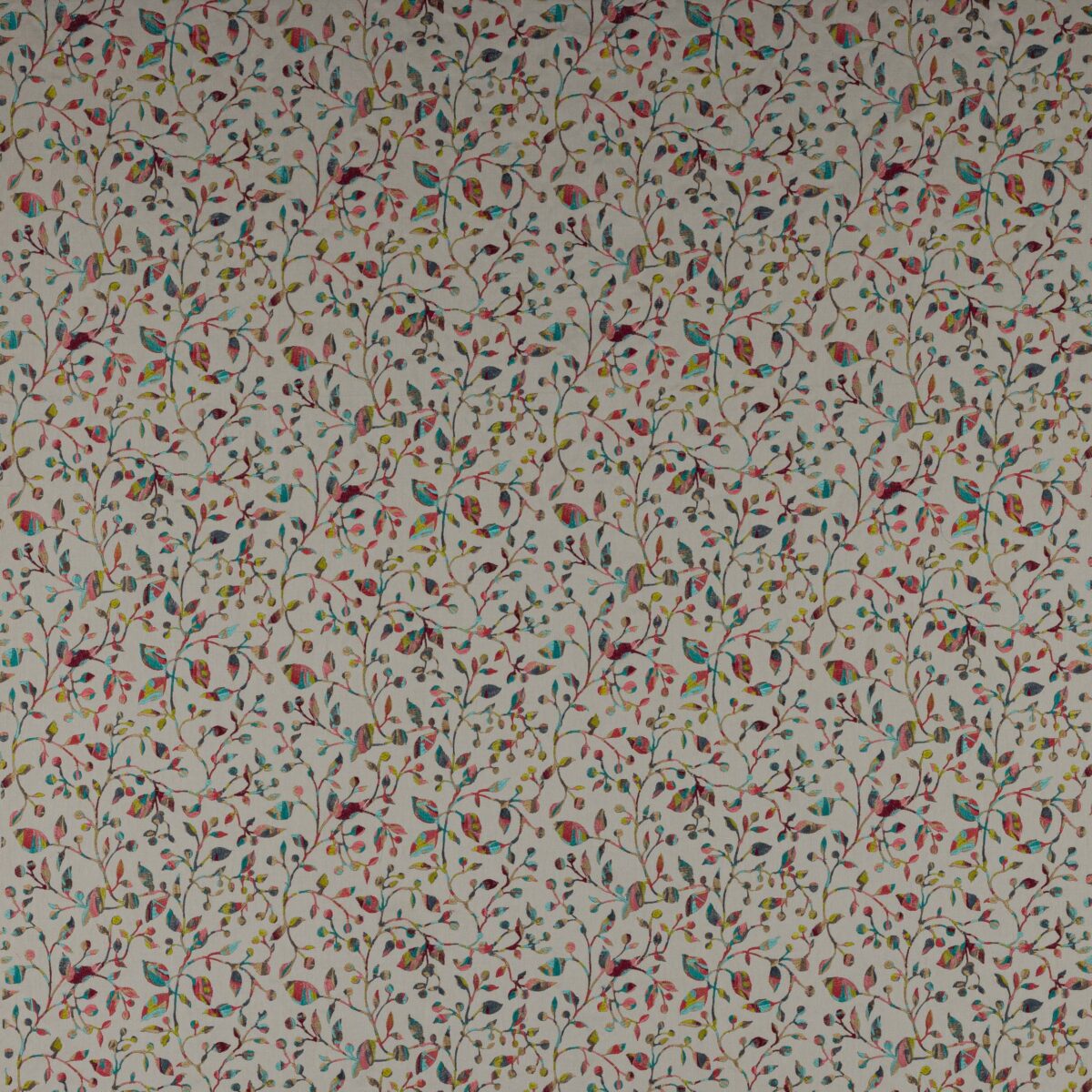 Tadorna Fabric - Multi by multicolour botanical embroideried fabric from Jane Churchill