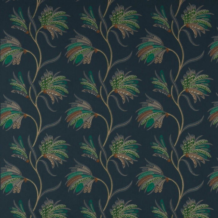 Plumera Fabric - Indigo swatch