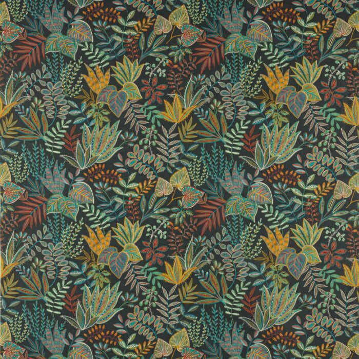 Evangeline Fabric - Charcoal swatch
