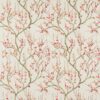 pink botanical embroideried fabric from Jane Churchill