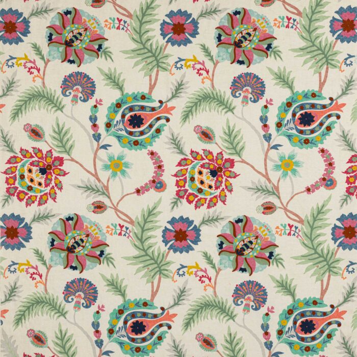 Bukhara Fabric - Pink / Navy swatch