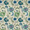 blue botanical embroideried fabric from Jane Churchill