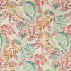 red botanical printed fabric from Jane Churchill