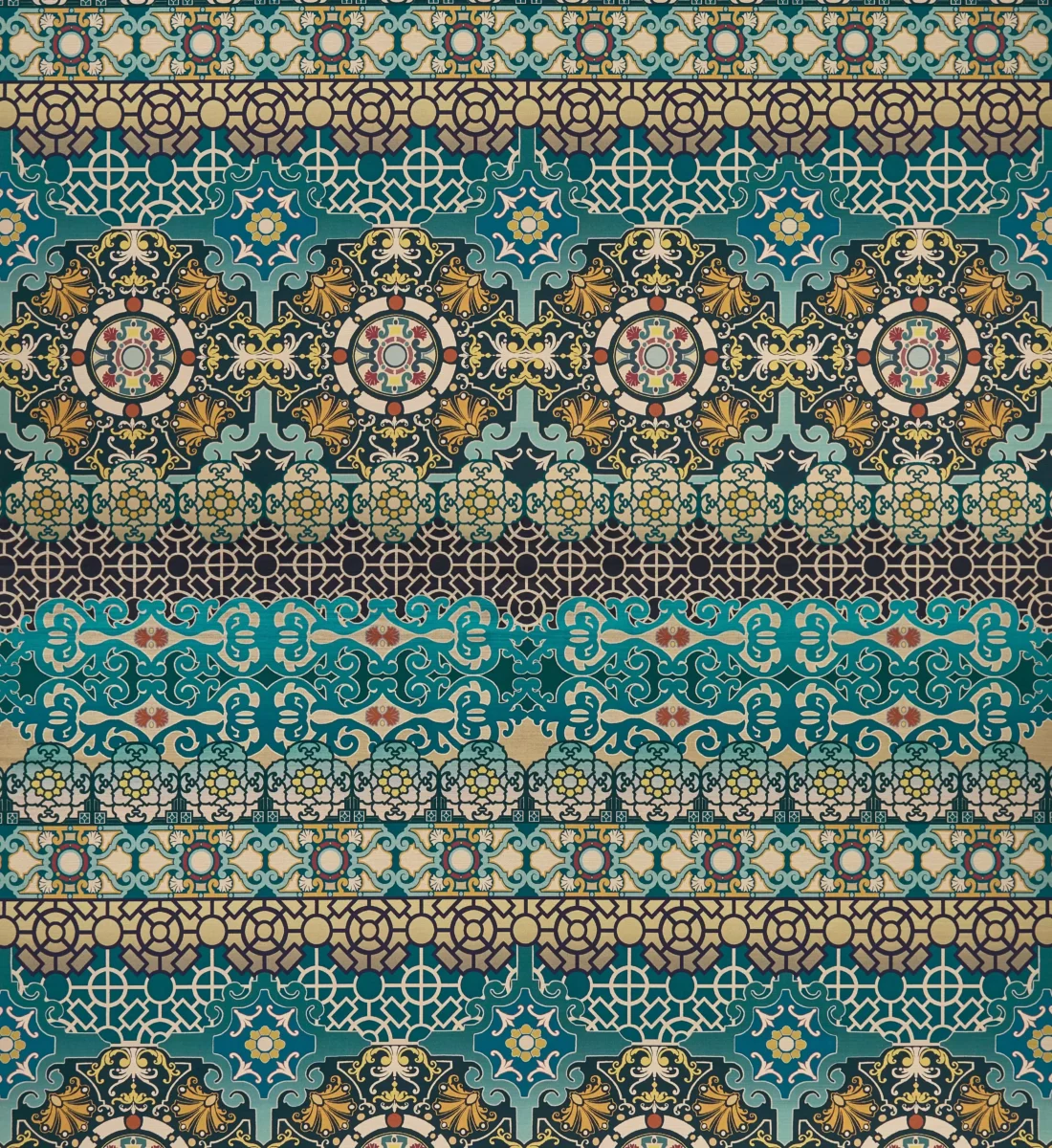 brown traditional velvet-chenille fabric from Osborne & Little