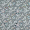 black-grey botanical embroideried fabric from Osborne & Little