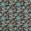 black-grey botanical embroideried fabric from Osborne & Little