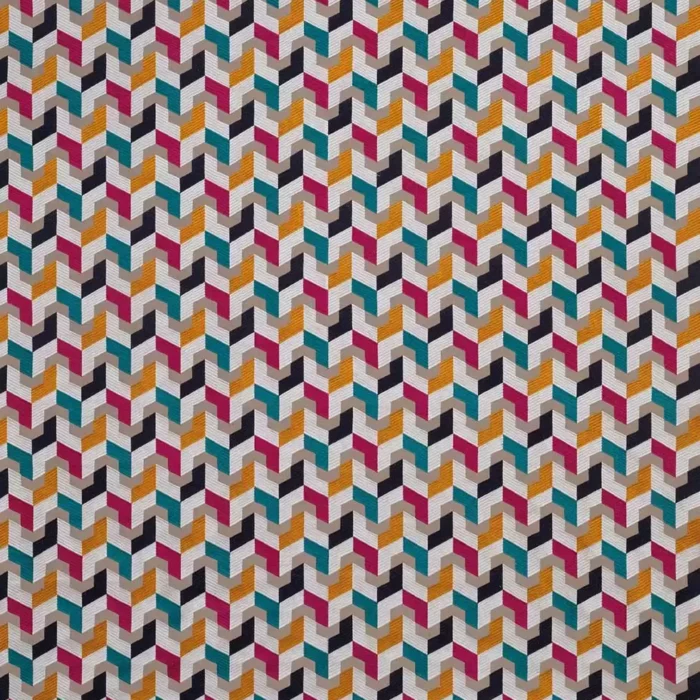 Pageant Fabric - Fuchsia /  Mustard / Teal / Ink – Fuchsia / Mustard / Teal / Ink swatch