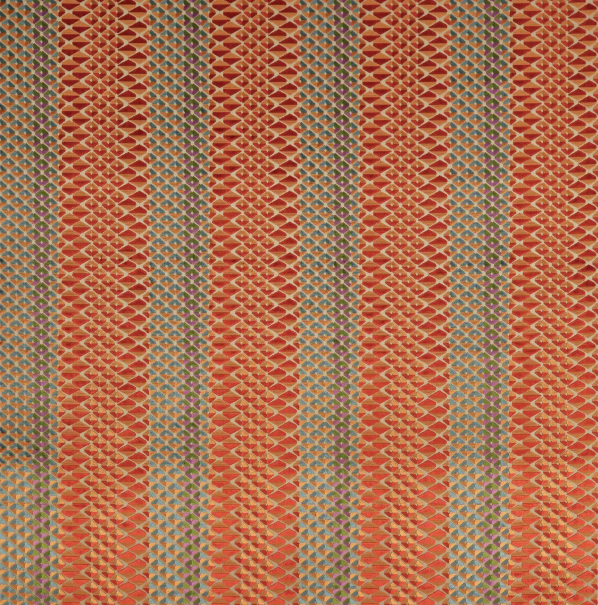 orange striped velvet-chenille fabric from Osborne & Little
