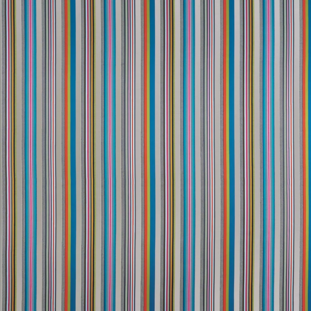 Valli Stripe Fabric - Bright Multi by blue striped silk-satin fabric from Osborne & Little
