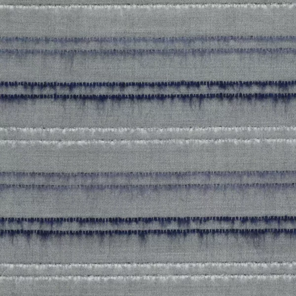 Mouflon Stripe Fabric - Indigo / Grey by blue striped woolen fabric from Osborne & Little