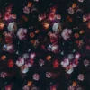 purple botanical velvet-chenille fabric from Osborne & Little