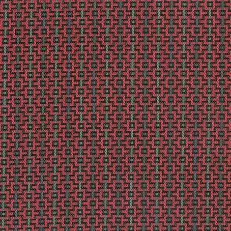 Ella Fabric - Orange / Black / Grey by red geometric velvet-chenille fabric from Osborne & Little