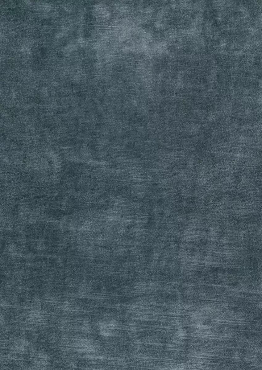 Sereno Plain Fabric - Seawater by blue plain velvet-chenille fabric from Osborne & Little
