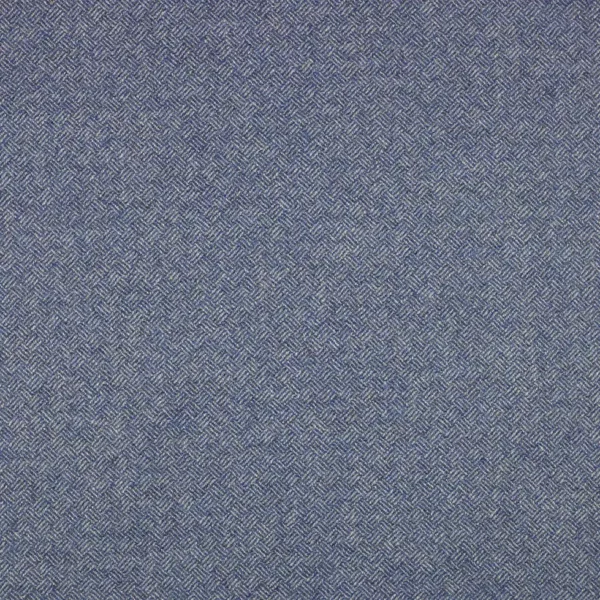 Parquet Fabric - Denim by blue plain woolen fabric from Abraham Moon & Sons