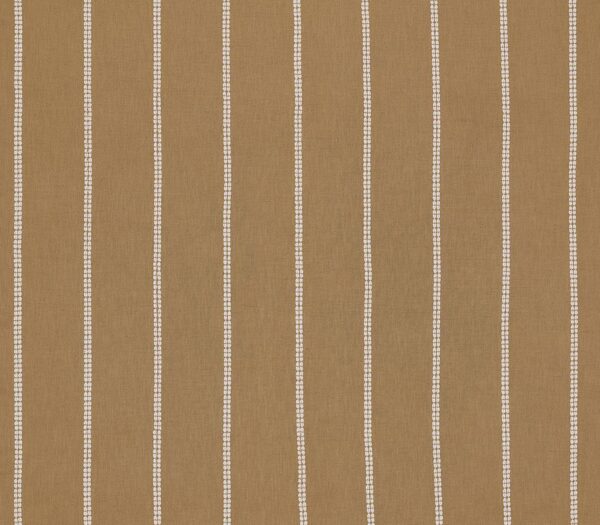 Taos Stripe Fabric - Camel by brown striped embroideried fabric from Osborne & Little