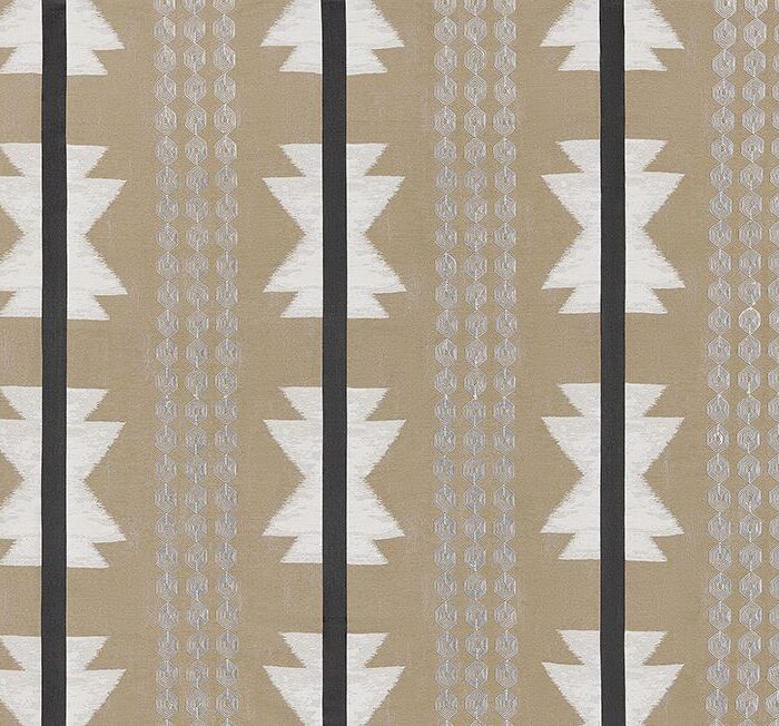 Chimayo Fabric - Oatmeal / Charcoal swatch