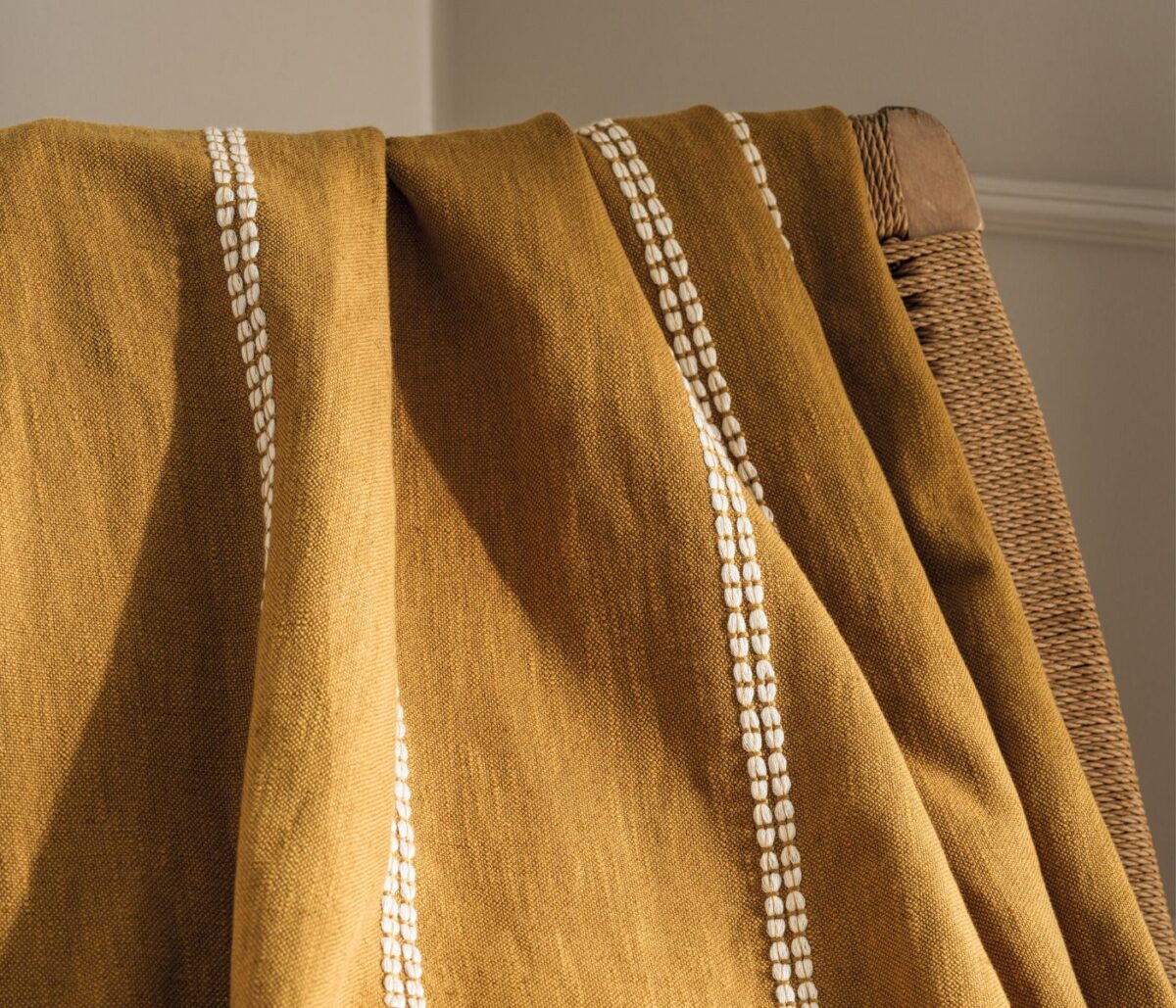 Taos Stripe Fabric - Ochre from