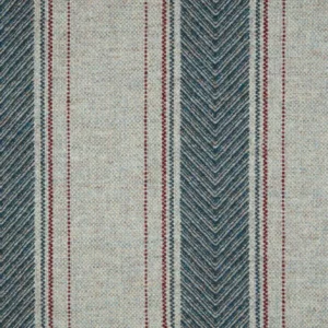 blue striped woolen fabric from Abraham Moon & Sons