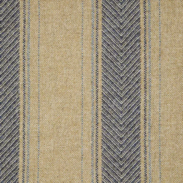 blue striped woolen fabric from Abraham Moon & Sons