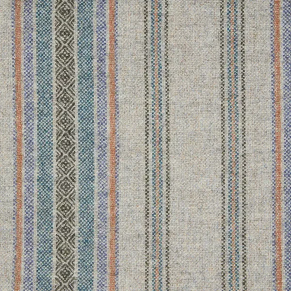 Blenheim Fabric - Silver / Aqua by green striped woolen fabric from Abraham Moon & Sons