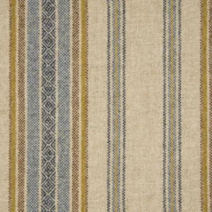 blue striped woolen fabric from Abraham Moon & Sons