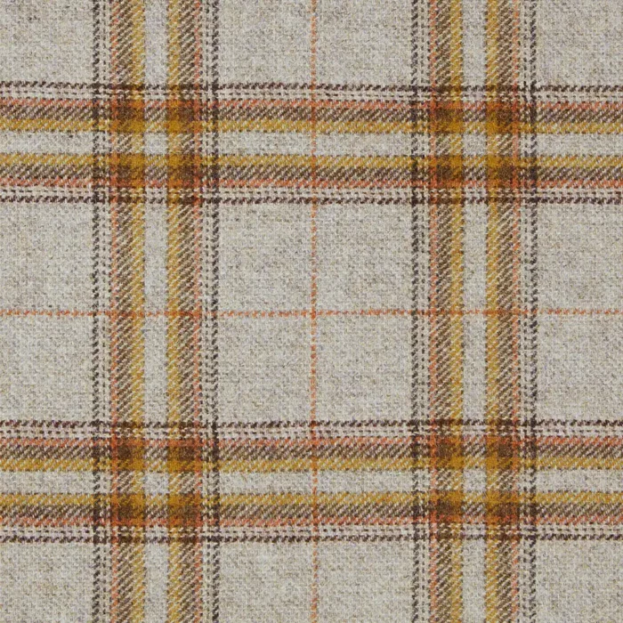 Apsley Fabric - Grey / Ochre swatch