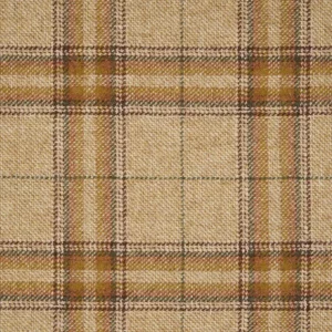 brown checked woolen fabric from Abraham Moon & Sons