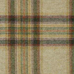 green checked woolen fabric from Abraham Moon & Sons