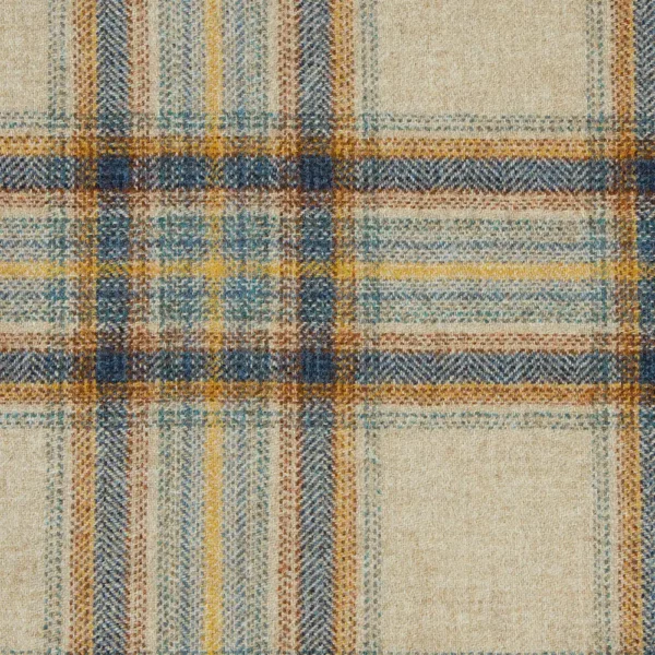 blue checked woolen fabric from Abraham Moon & Sons