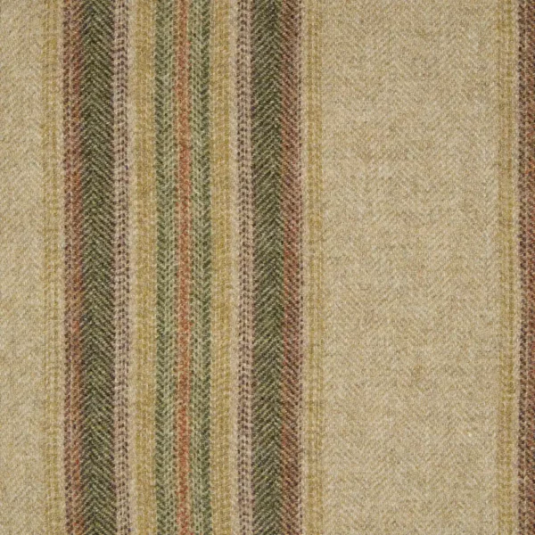 green striped woolen fabric from Abraham Moon & Sons