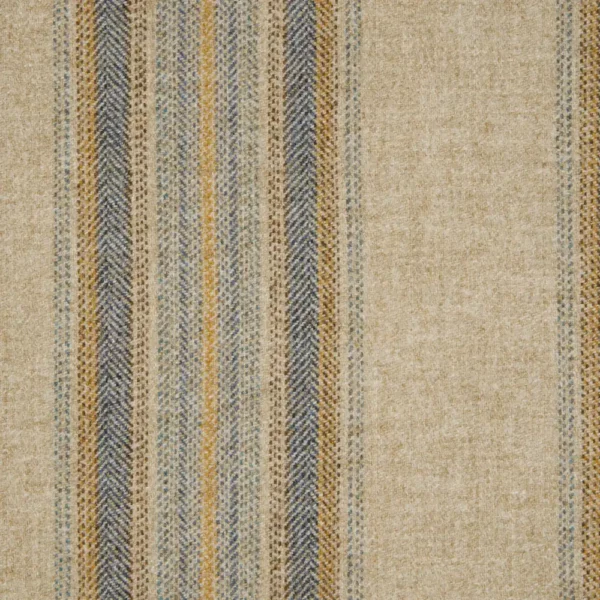 blue striped woolen fabric from Abraham Moon & Sons