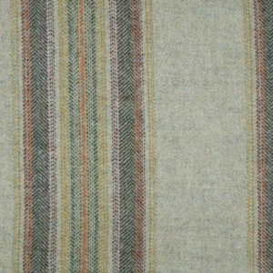 blue striped woolen fabric from Abraham Moon & Sons