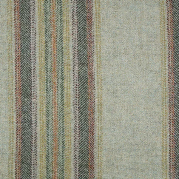 Wentworth Stripe Fabric - Aqua by blue striped woolen fabric from Abraham Moon & Sons