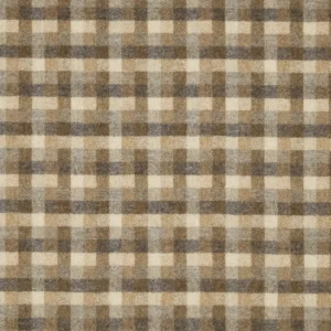 brown checked woolen fabric from Abraham Moon & Sons