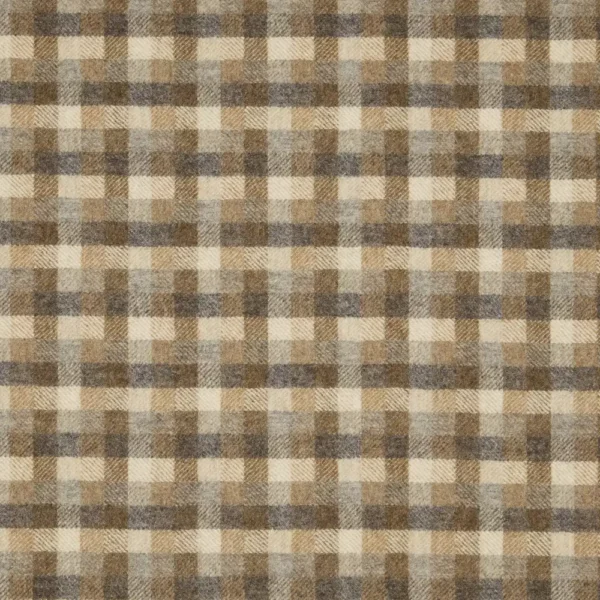 brown checked woolen fabric from Abraham Moon & Sons