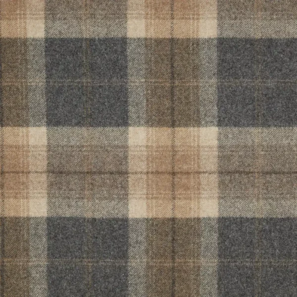 brown checked woolen fabric from Abraham Moon & Sons